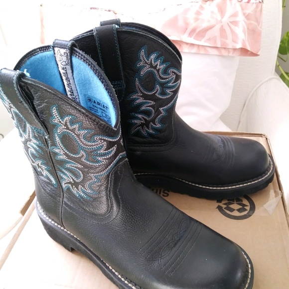 Ariat Shoes - Ariat Fatbaby boots blue and black size 8.5 Ariat Shoes - Ariat Fatbaby boots blue and black size 8.5